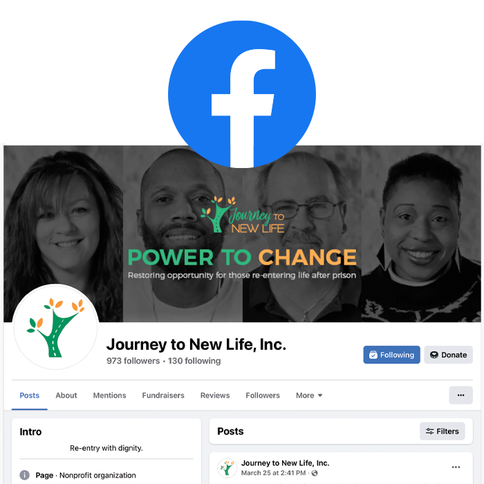 Follow Journey to New Life on Facebook