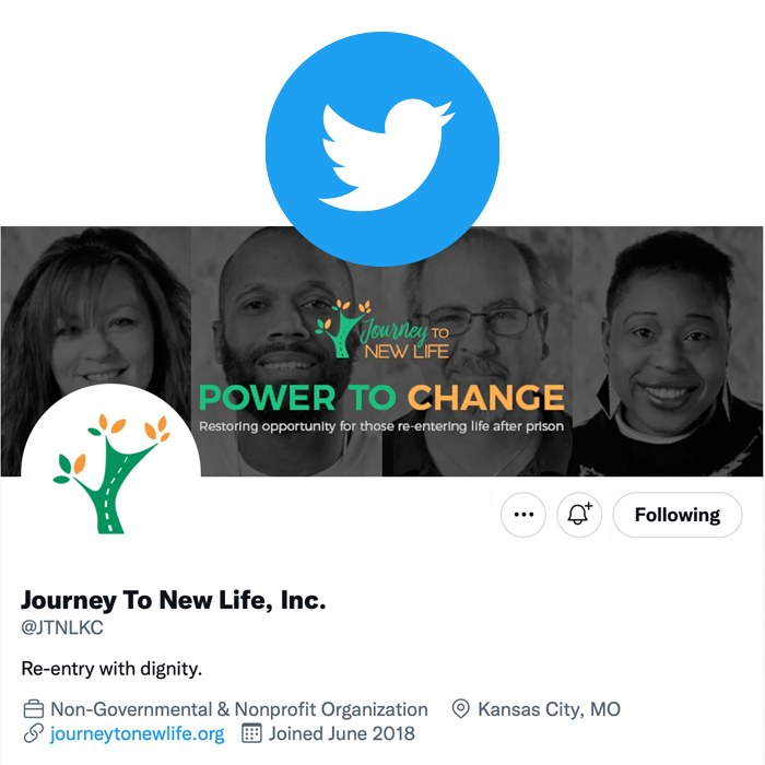 Follow Journey to New Life on Twitter