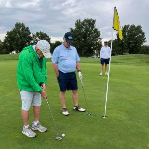 Looking like divine intervention on the 9th hole